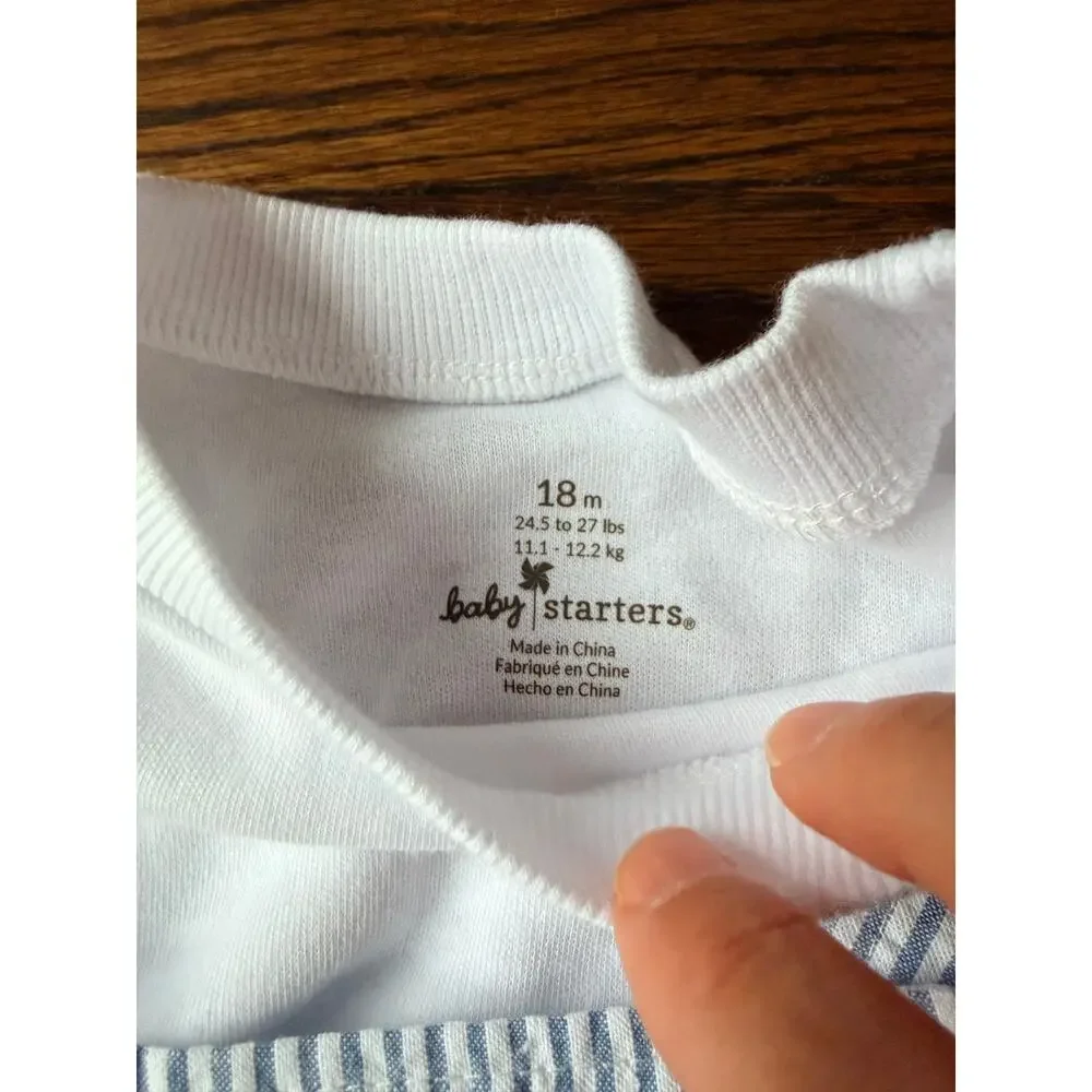 New Baby Starters Bunny Tractor Shortall Outfit – 18 Months
